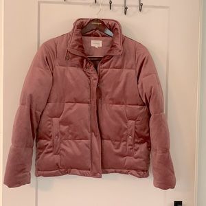 Böhme Dusty Mauve Velvet Puffer Coat